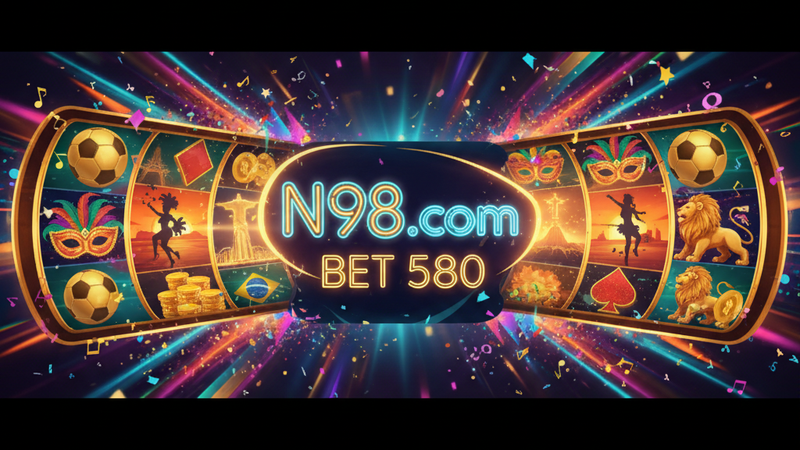 Banner neon com elementos de dados e gráficos de apostas